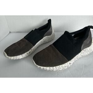 Johnston & Murphy Black and Gray Suede XC4 Waterproof Slip On Loafer Sneakers 8M